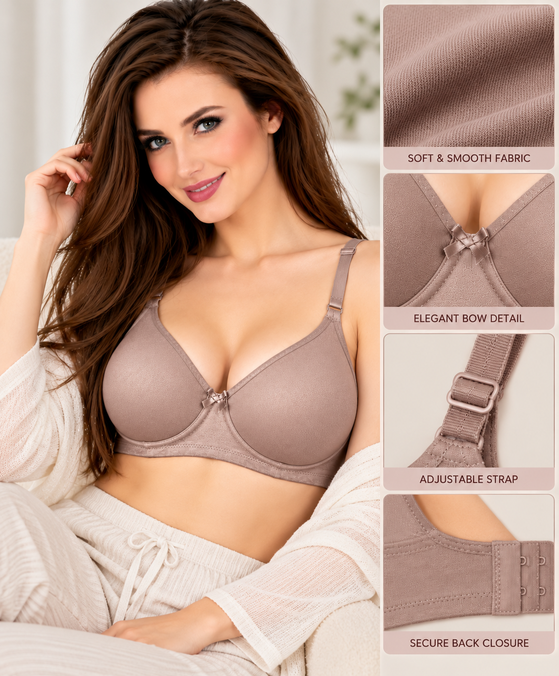 Rose Full Coverage Bra