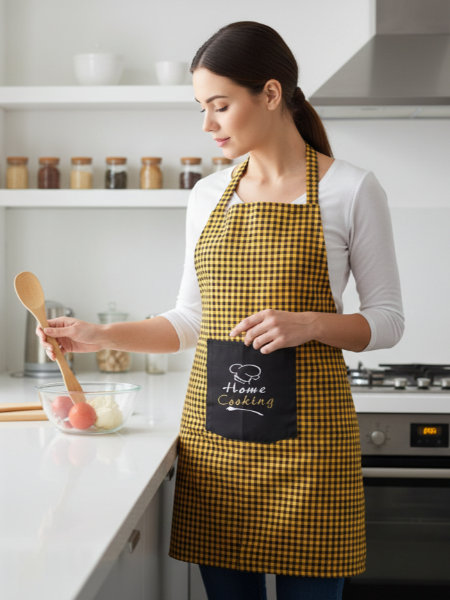 Yellow and Black Gingham
